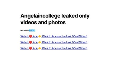 Angelaincollege leaked videos. Things To Know About Angelaincollege leaked videos. 
